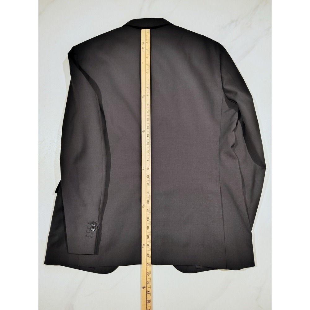 Angelo Nardelli Sport coat Blazer Mens Black Marzotto Wool Stretch Size 44 Italy - Picture 11 of 12